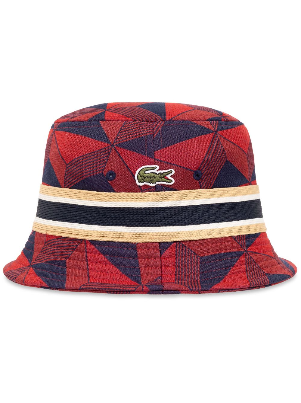 Lacoste logo-embroidered patterned-jacquard bucket hat von Lacoste