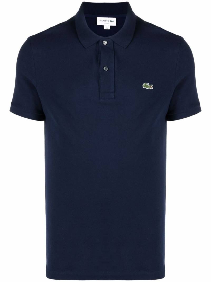 Lacoste logo-embroidered polo shirt - Blue von Lacoste