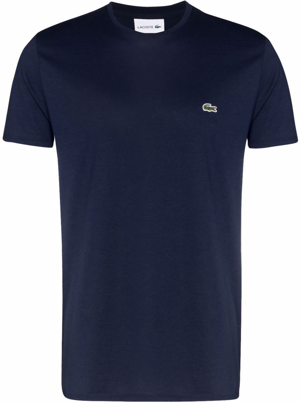 Lacoste logo-patch cotton T-shirt - Blue von Lacoste