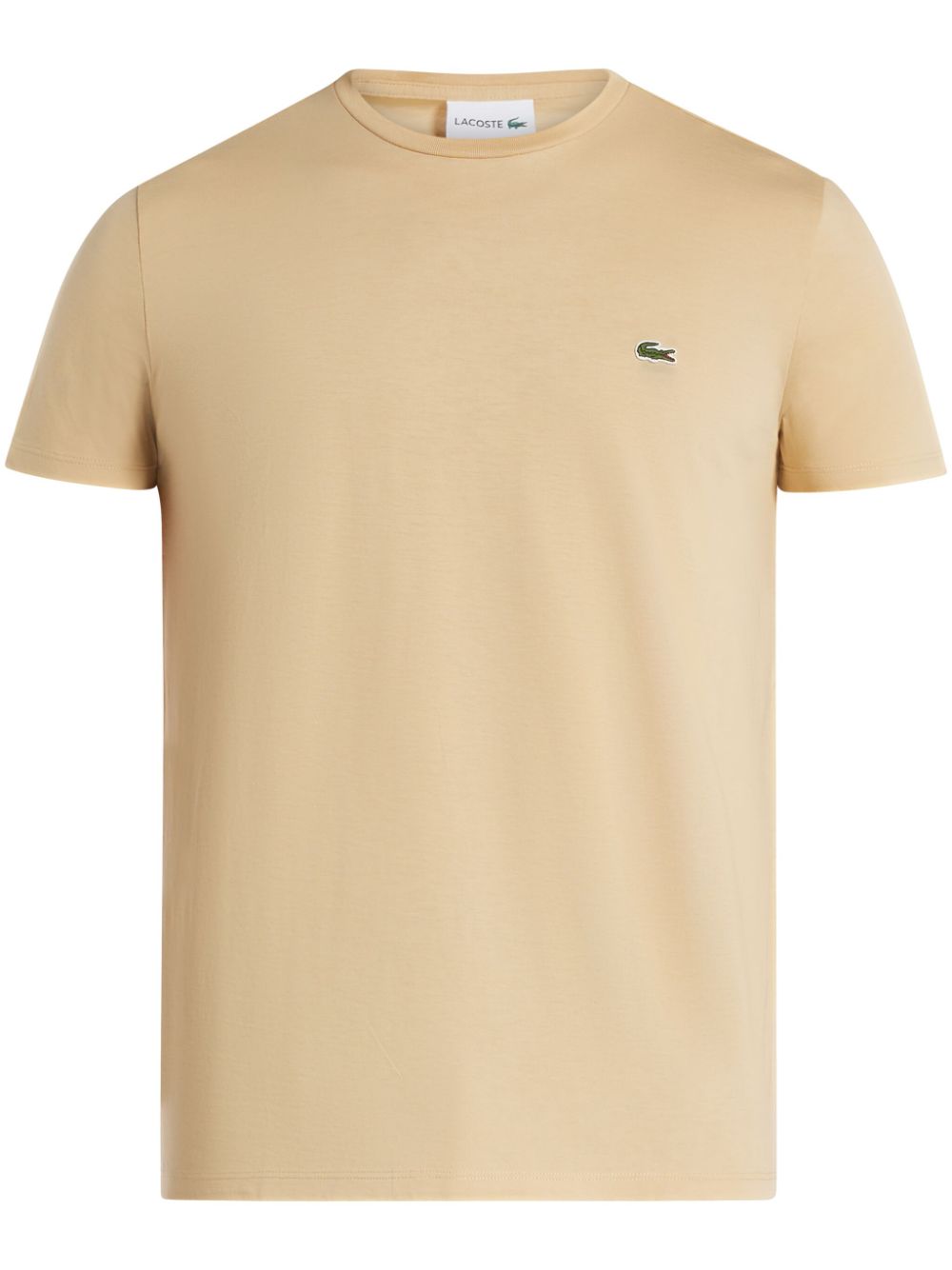 Lacoste logo-patch cotton T-shirt - Neutrals von Lacoste