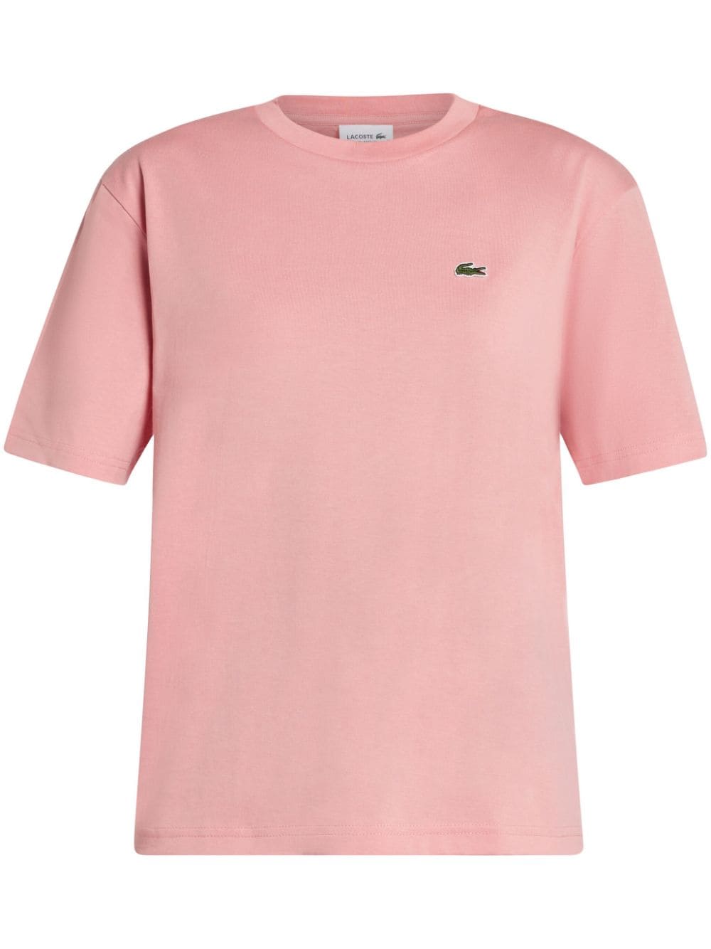 Lacoste logo-appliqué cotton T-shirt - Pink von Lacoste