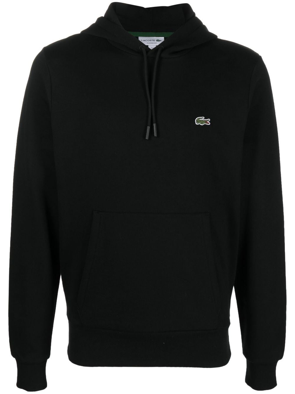 Lacoste logo-patch cotton hoodie - Black von Lacoste