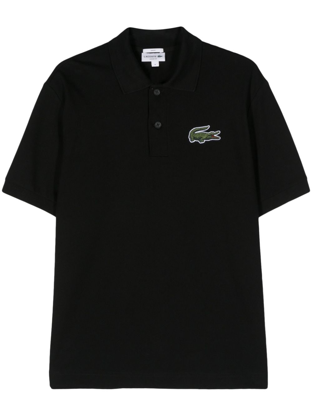 Lacoste logo-patch cotton polo shirt - Black von Lacoste