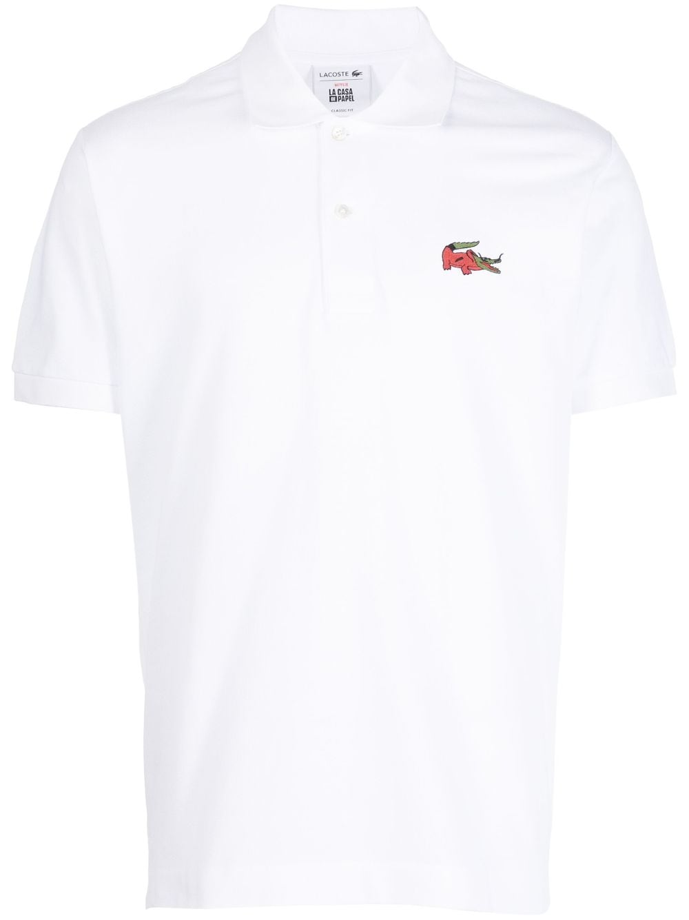 Lacoste logo-patch cotton polo shirt - White von Lacoste