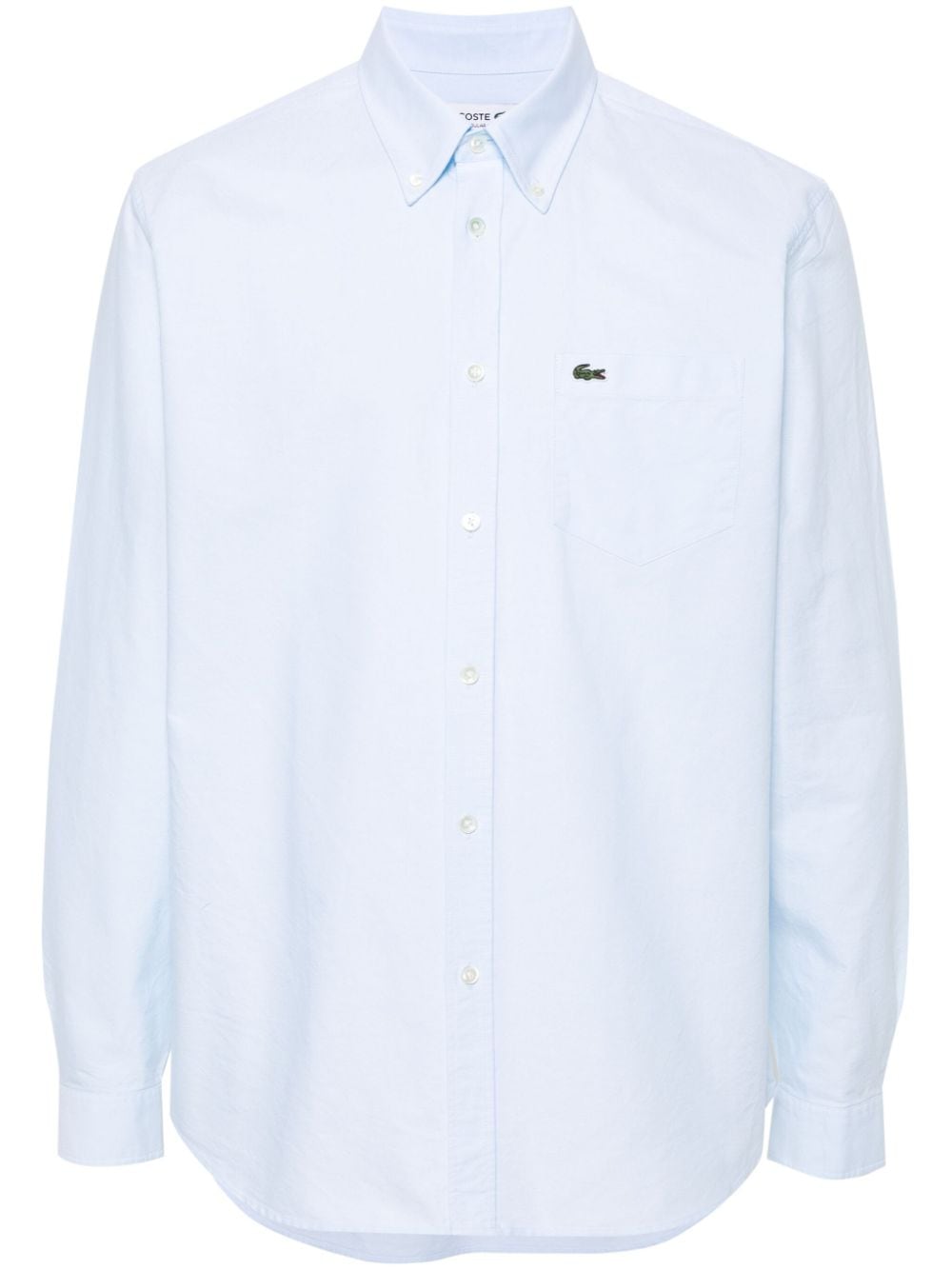 Lacoste logo-patch cotton shirt - Blue von Lacoste