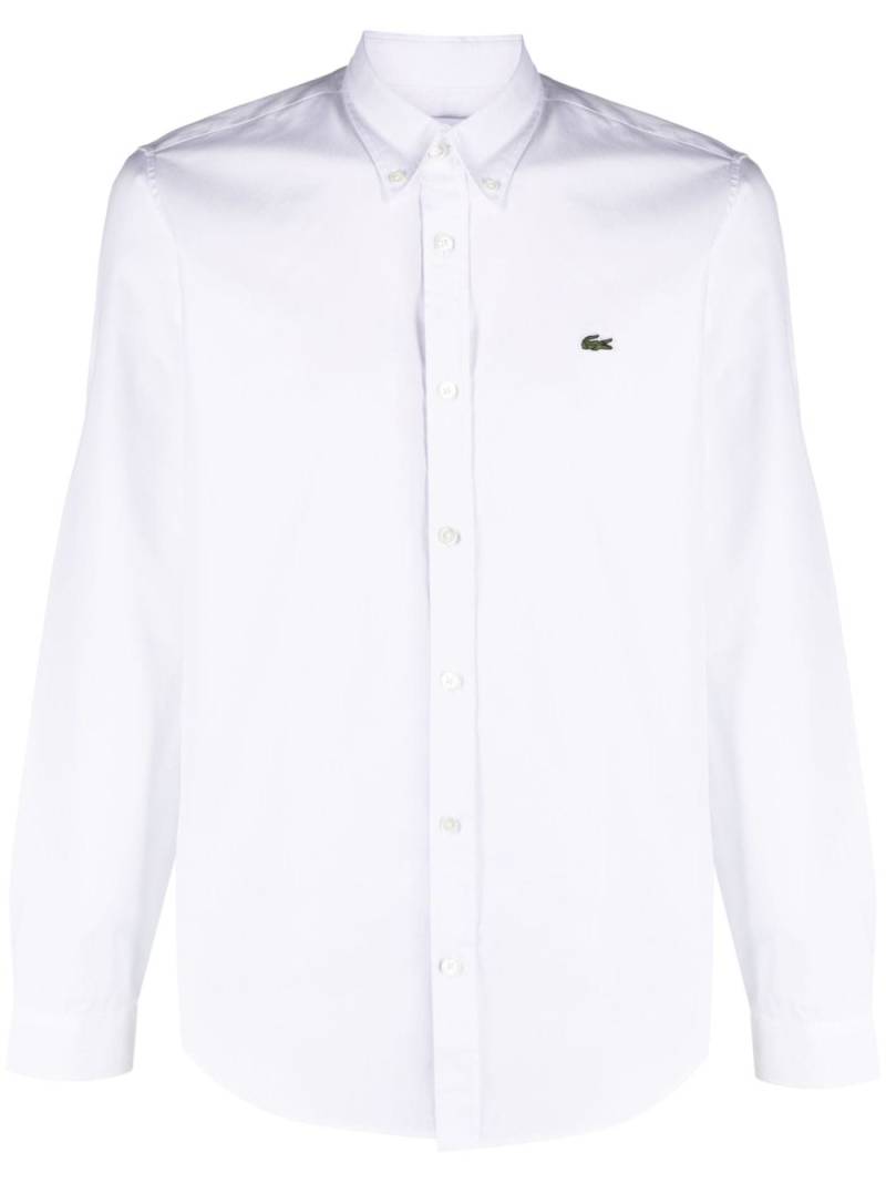 Lacoste logo-patch cotton shirt - White von Lacoste