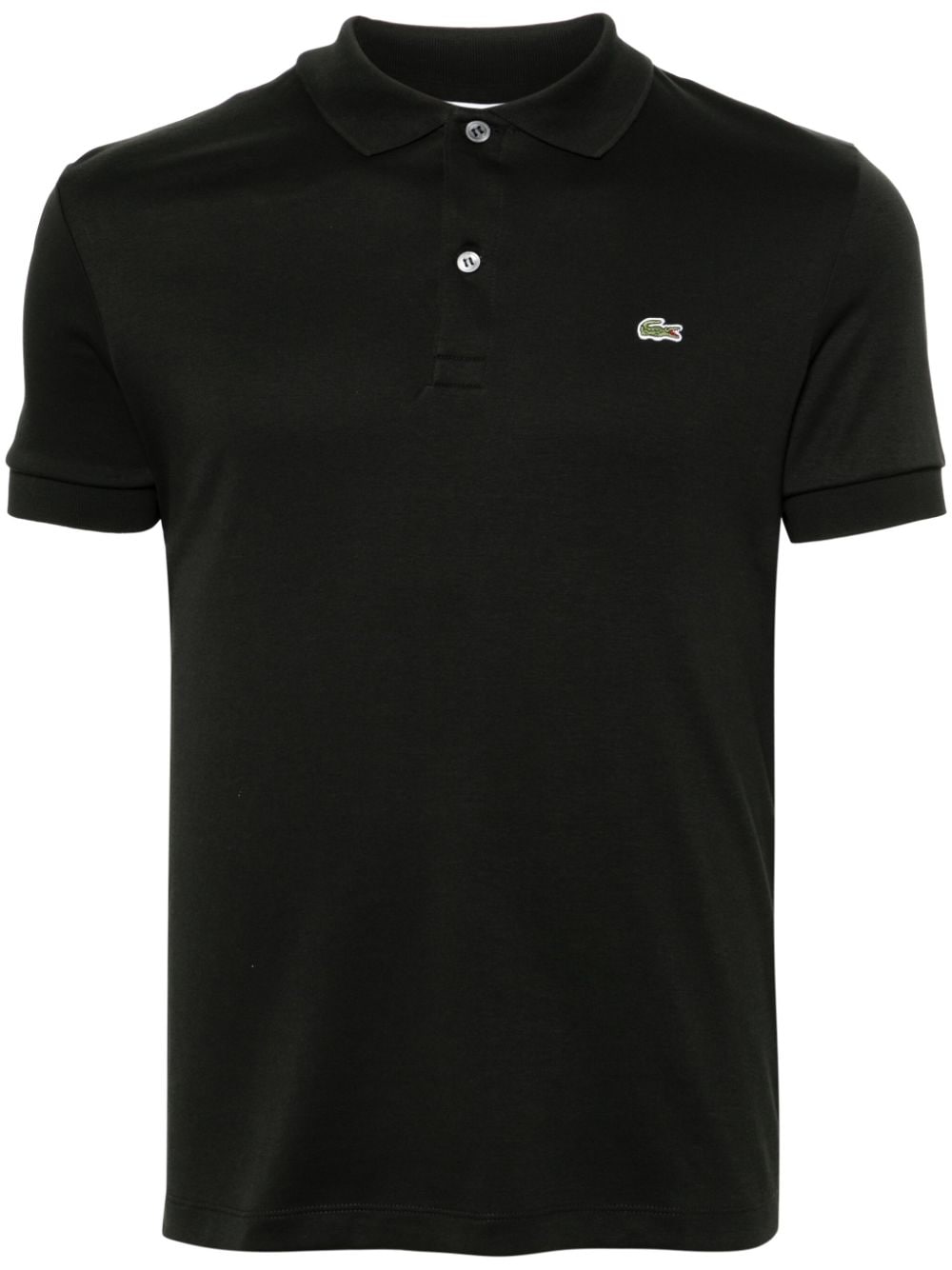 Lacoste logo-patch jersey polo shirt - Black von Lacoste