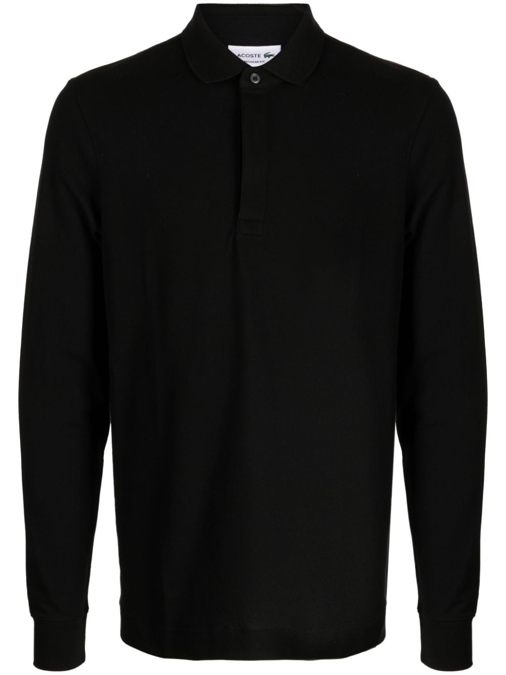 Lacoste logo-patch long-sleeve polo shirt - Black von Lacoste