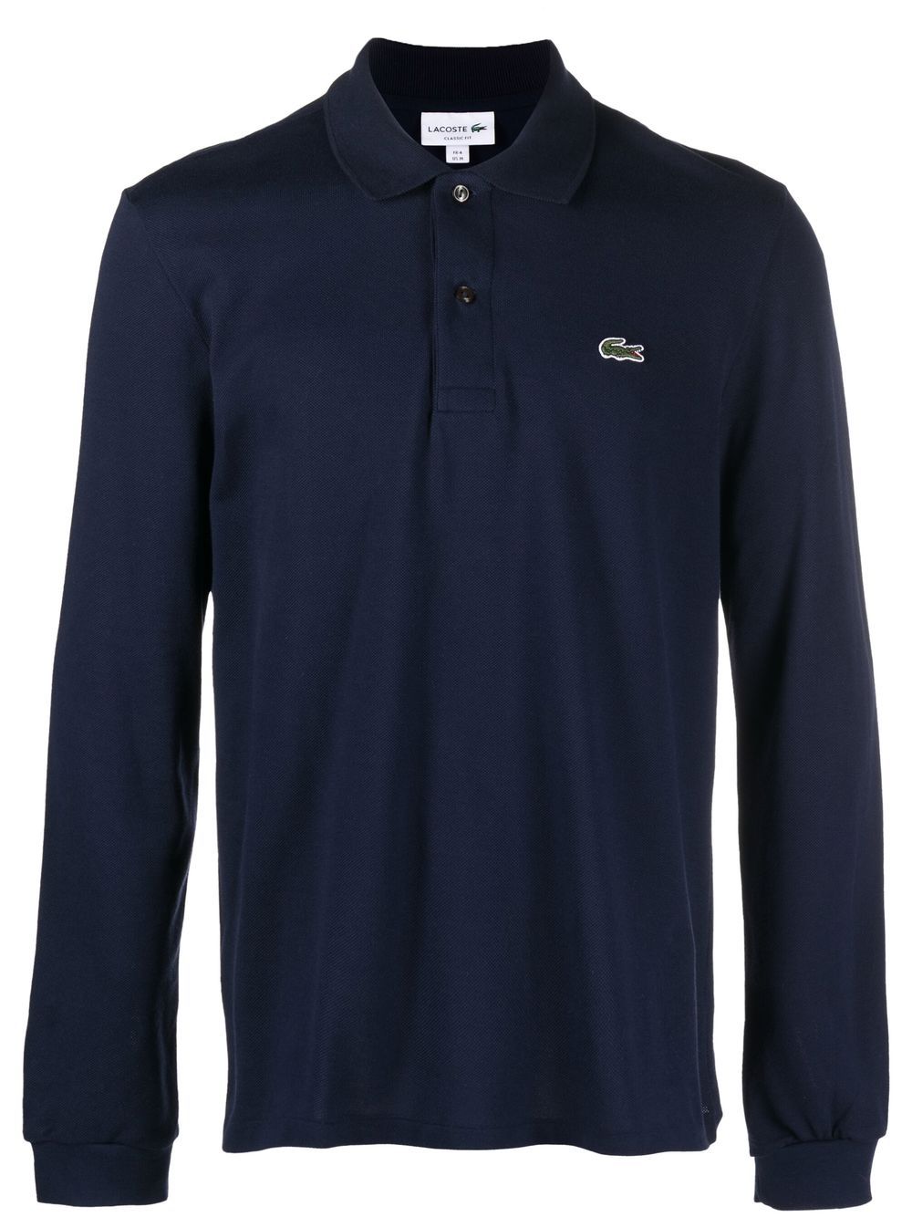 Lacoste logo-patch long-sleeve polo shirt - Blue von Lacoste