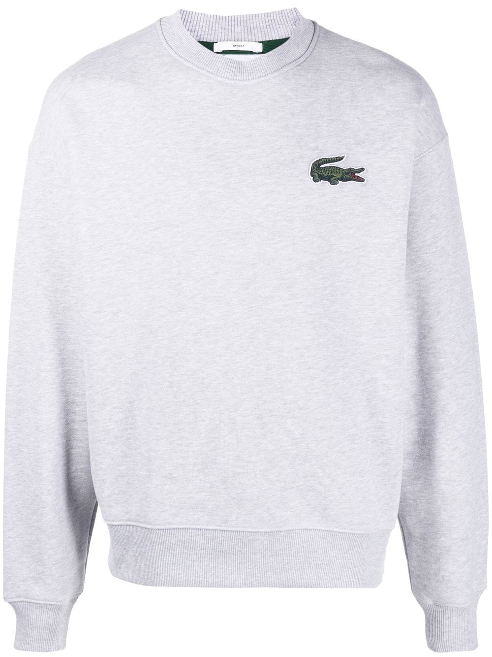 Lacoste logo-patch long-sleeve sweatshirt - Grey von Lacoste