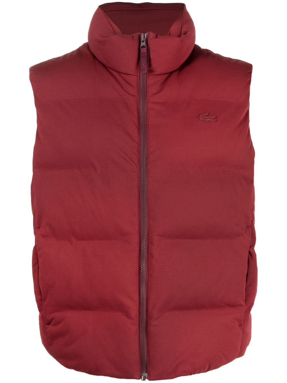 Lacoste logo-patch padded gilet - Red von Lacoste