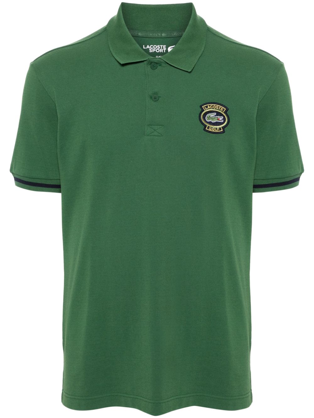 Lacoste logo-patch piqué polo shirt - Green von Lacoste