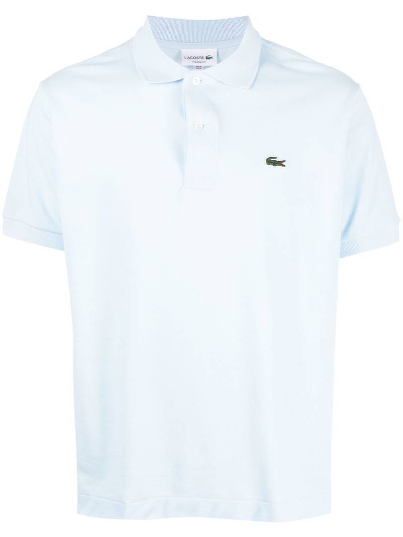 Lacoste logo-patch polo shirt - Blue von Lacoste