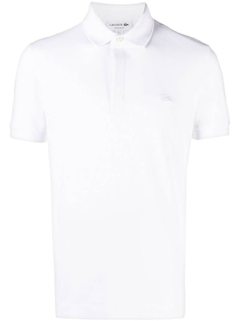 Lacoste logo-patch polo shirt - White von Lacoste