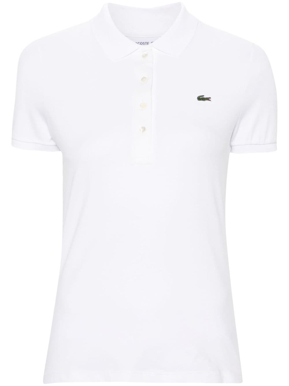 Lacoste logo-patch polo shirt - White von Lacoste
