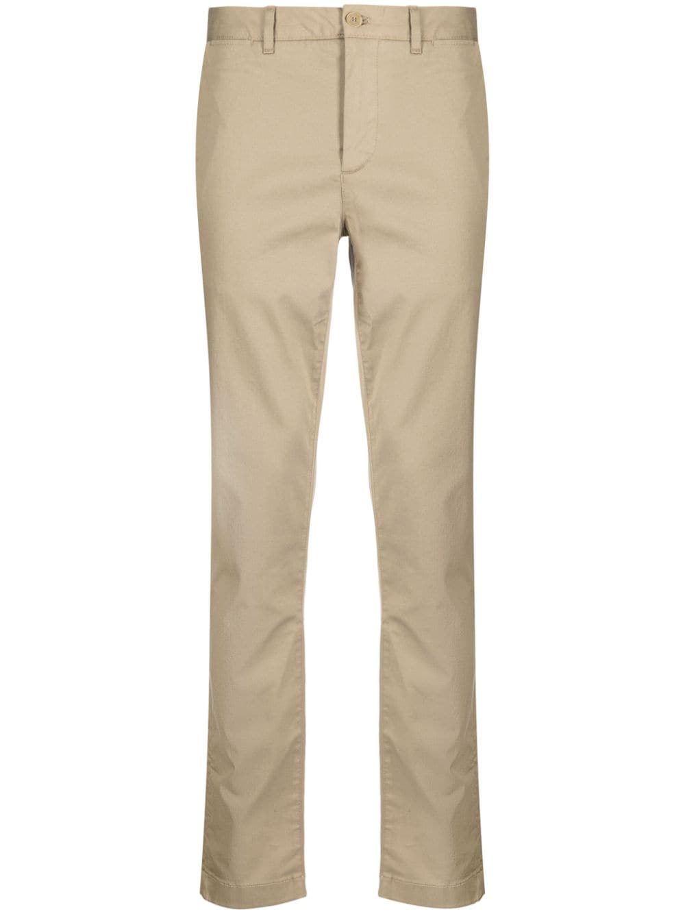 Lacoste logo-patch slim-fit trousers - Brown von Lacoste