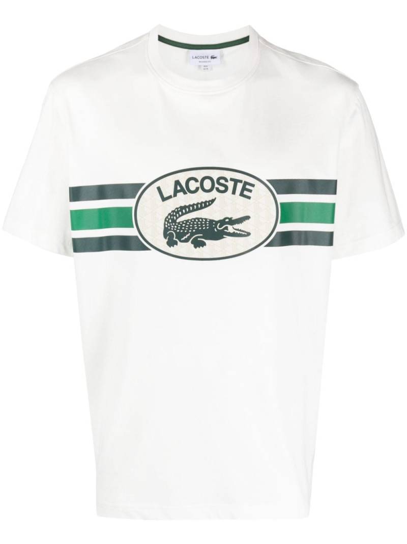 Lacoste logo-print cotton T-Shirt - White von Lacoste