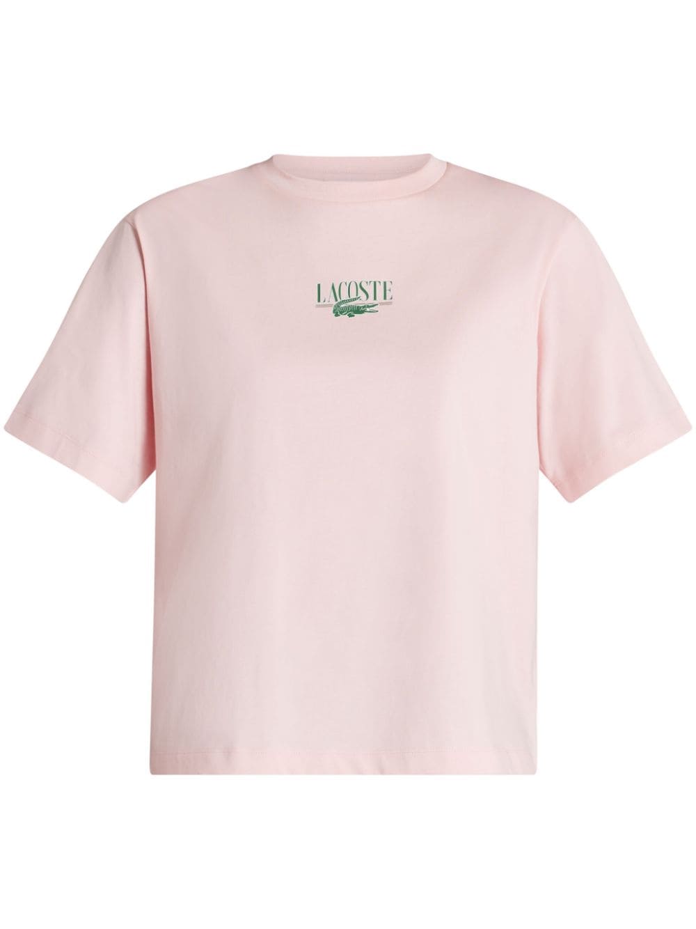 Lacoste logo-print cotton T-shirt - Pink von Lacoste