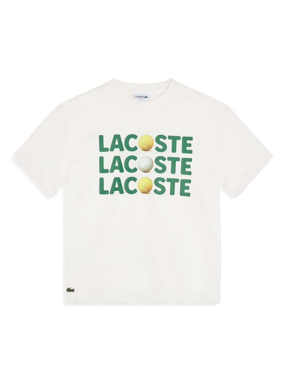 Lacoste logo-print cotton T-shirt - White von Lacoste