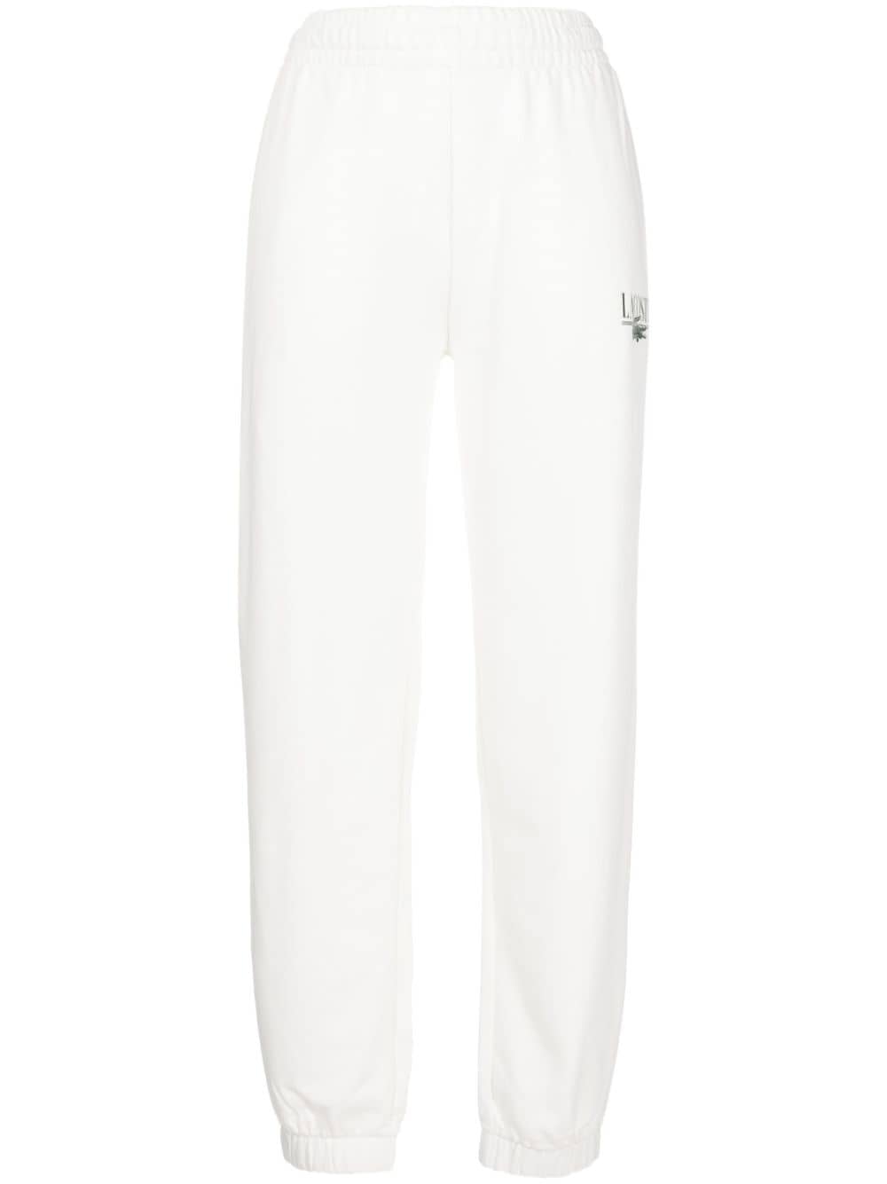 Lacoste logo-print cotton blend track pants - White von Lacoste