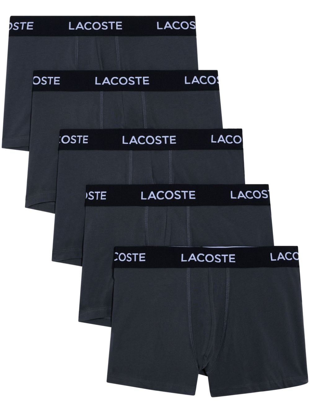 Lacoste logo-print cotton boxers (set of five) - Grey von Lacoste