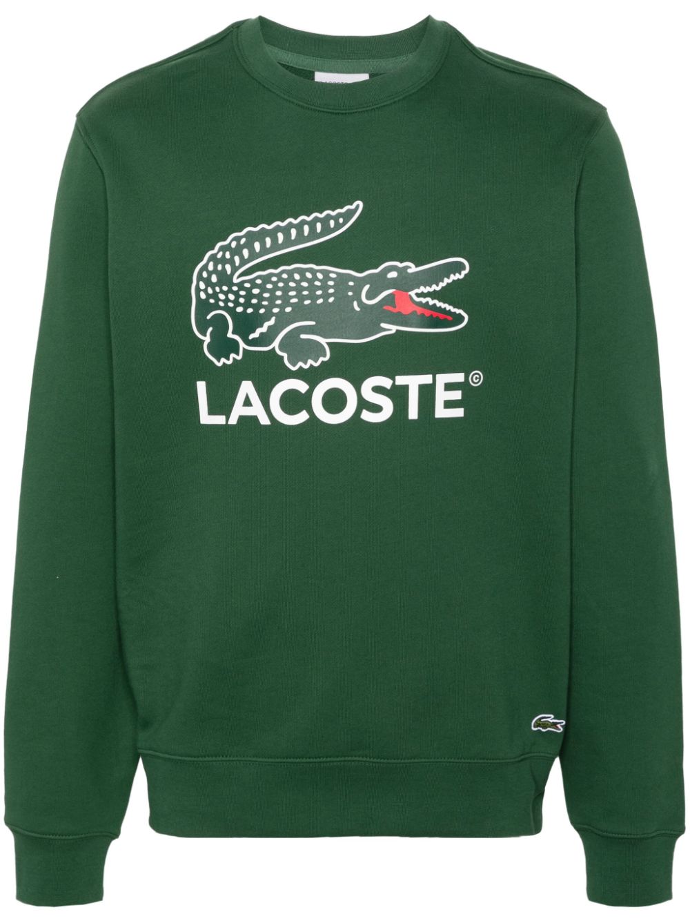 Lacoste logo-print cotton sweatshirt - Green von Lacoste