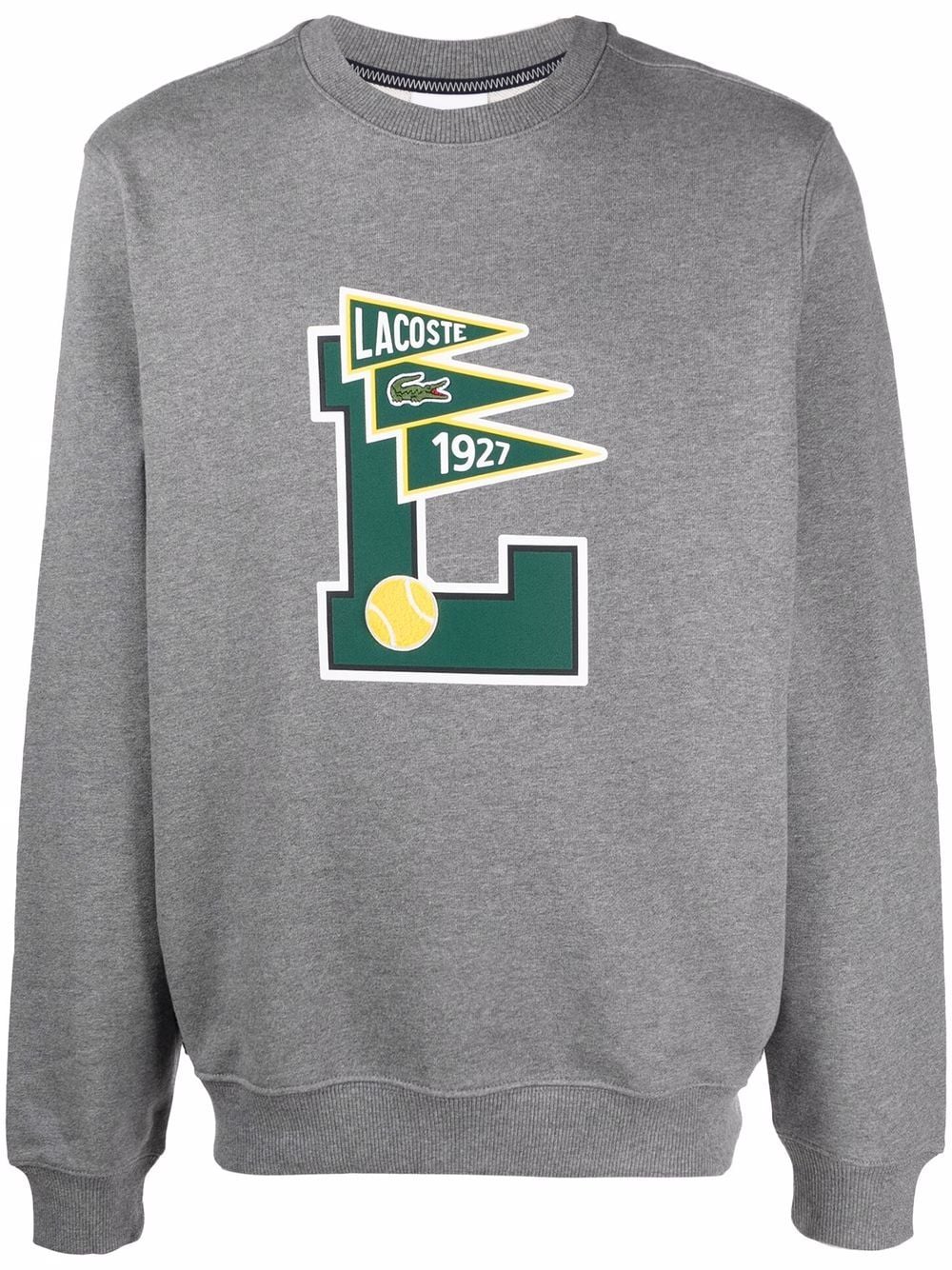 Lacoste logo-print cotton sweatshirt - Grey von Lacoste