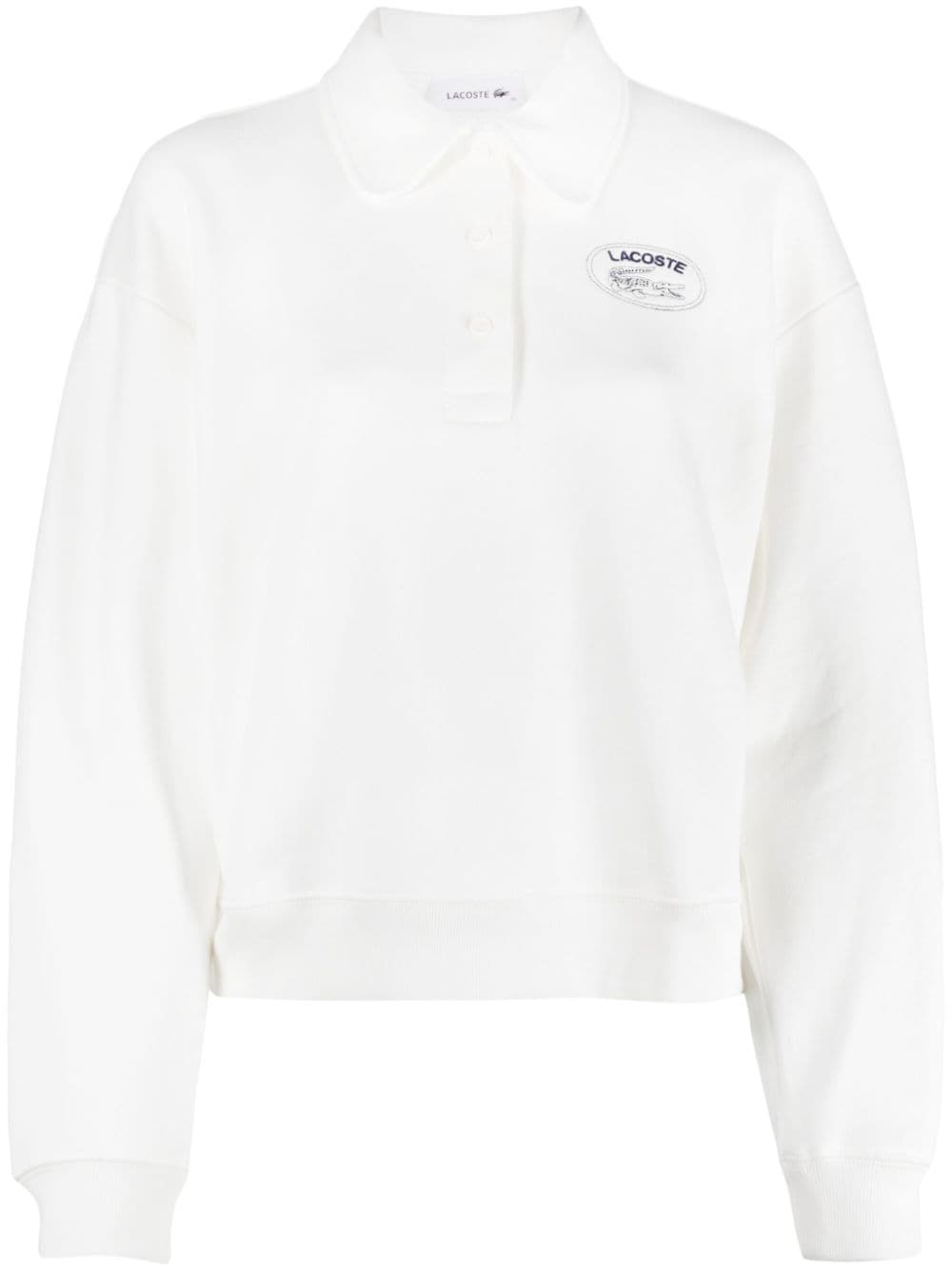 Lacoste logo-print cotton sweatshirt - White von Lacoste