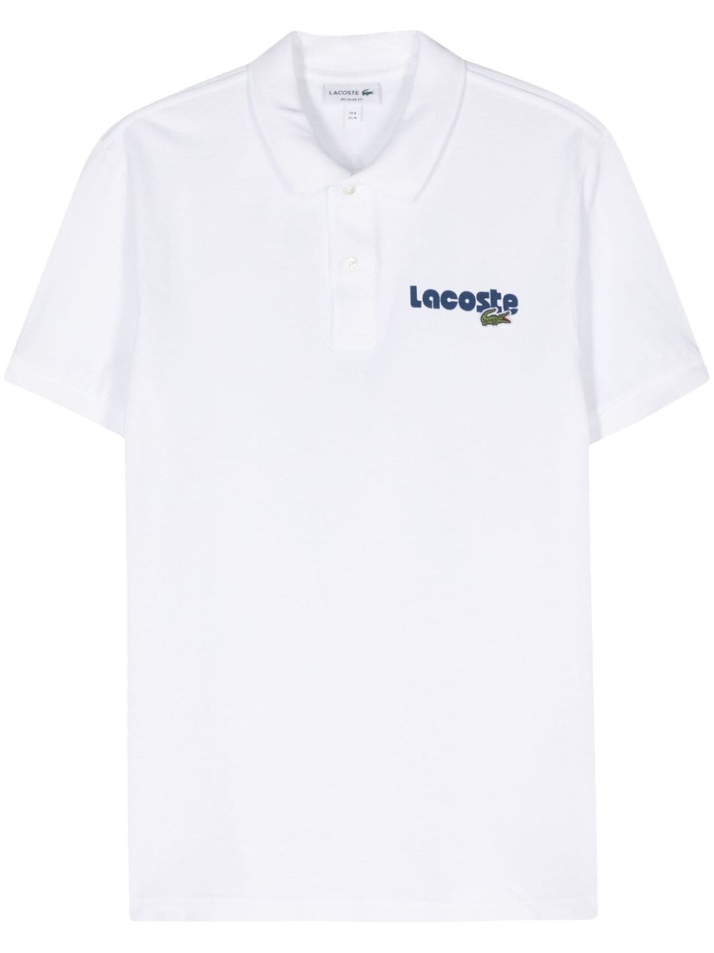 Lacoste logo-print piqué polo shirt - White von Lacoste