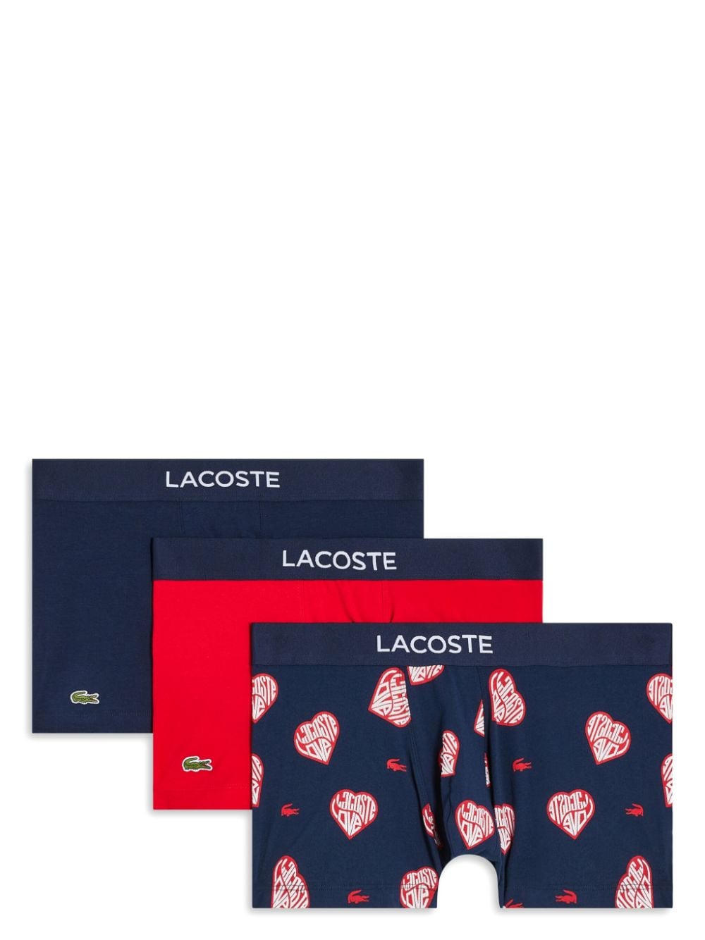 Lacoste logo-waistband boxers (pack of three) - Blue von Lacoste