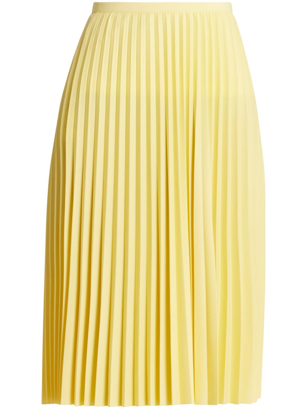 Lacoste logo-waistband pleated midi skirt - Yellow von Lacoste