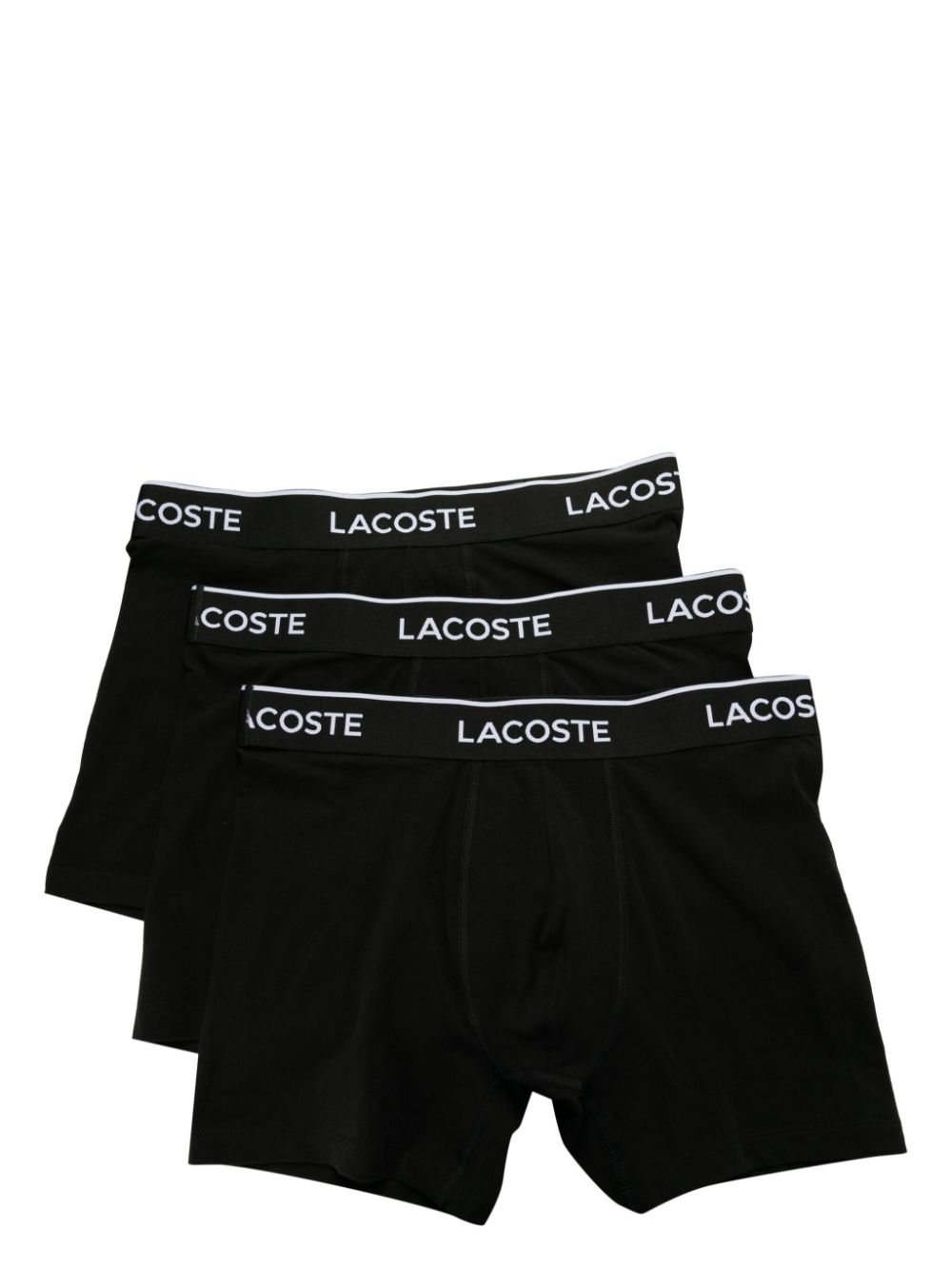 Lacoste logo-waistband slip-on boxers (pack of three) - Black von Lacoste