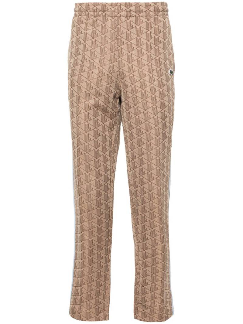 Lacoste monogram-jacquard track pants - Neutrals von Lacoste