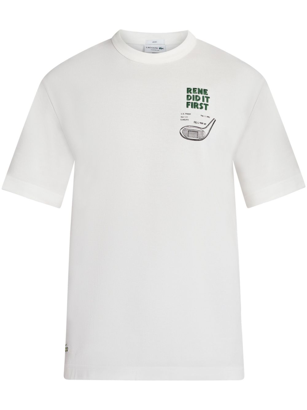 Lacoste patent-print cotton T-shirt - White von Lacoste