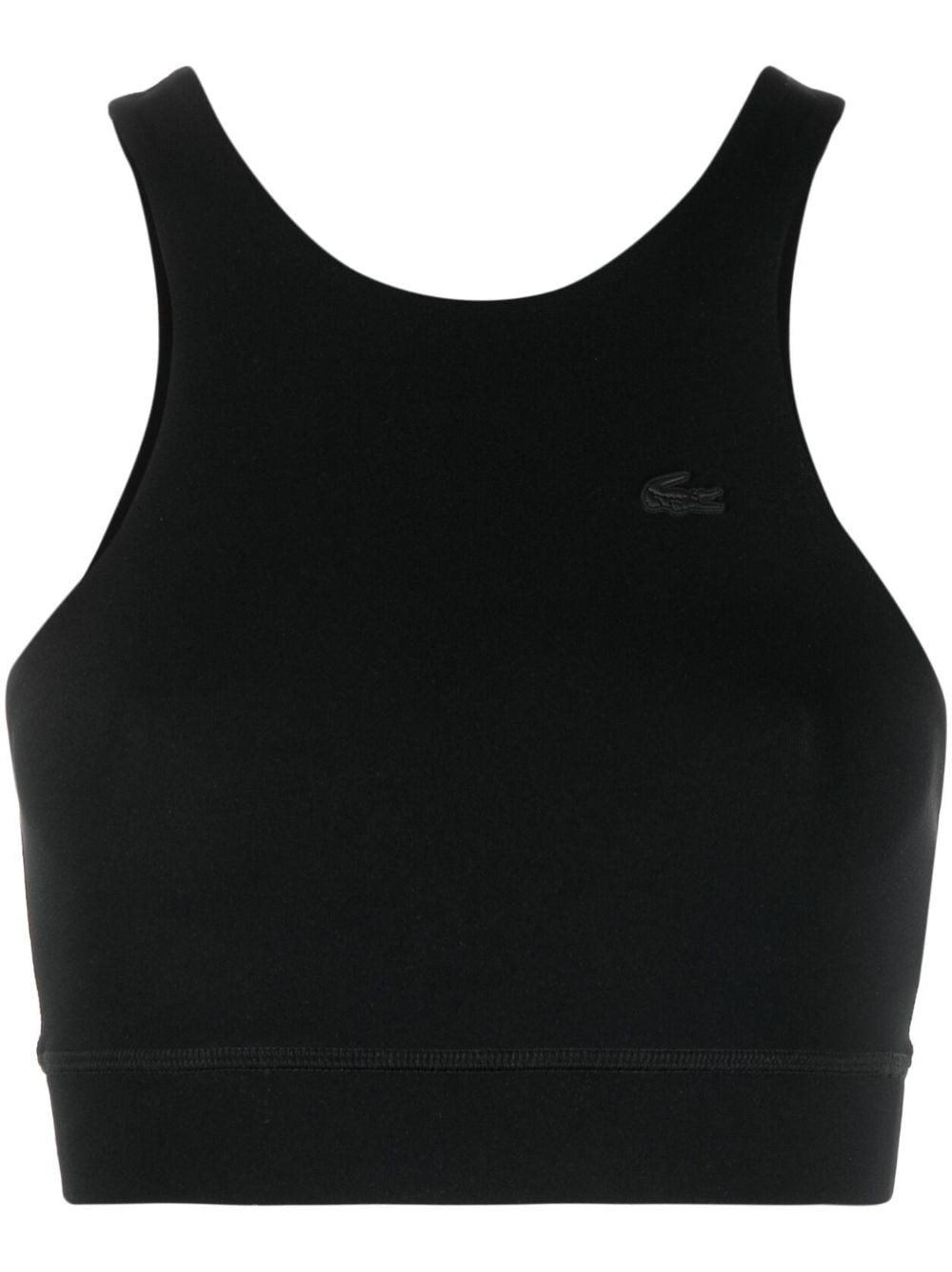 Lacoste logo-patch sports bra - Black von Lacoste