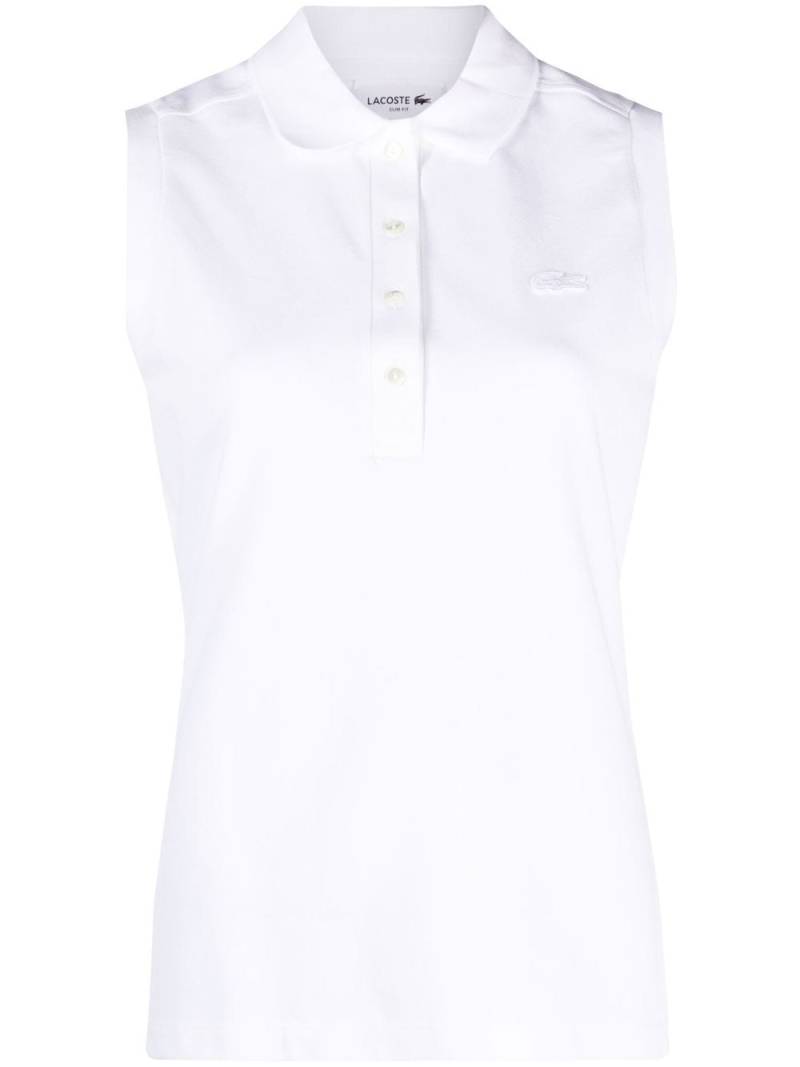 Lacoste sleeveless cotton polo shirt - White von Lacoste