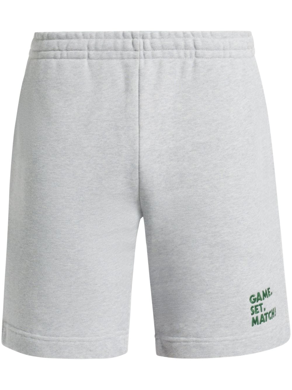 Lacoste slogan-embroidered cotton track shorts - Grey von Lacoste