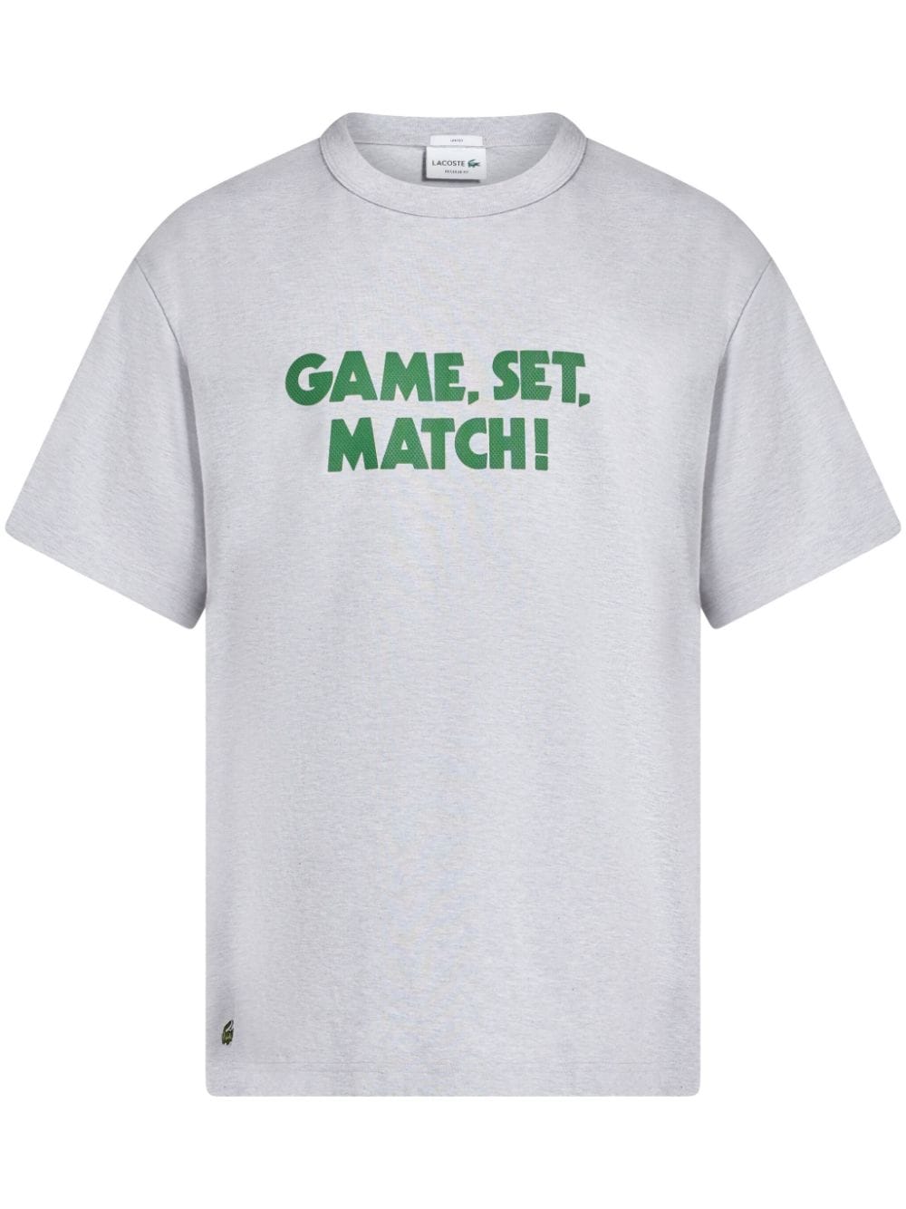 Lacoste slogan-print cotton T-shirt - Grey von Lacoste