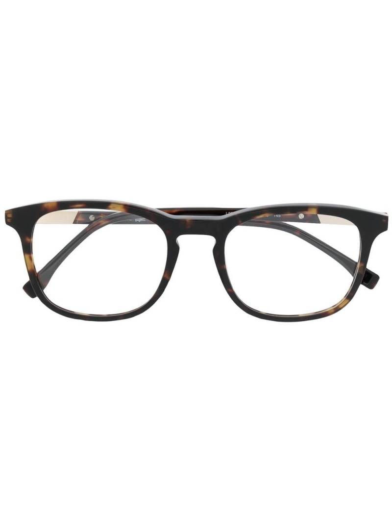 Lacoste square-frame tortoiseshell glasses - Brown von Lacoste
