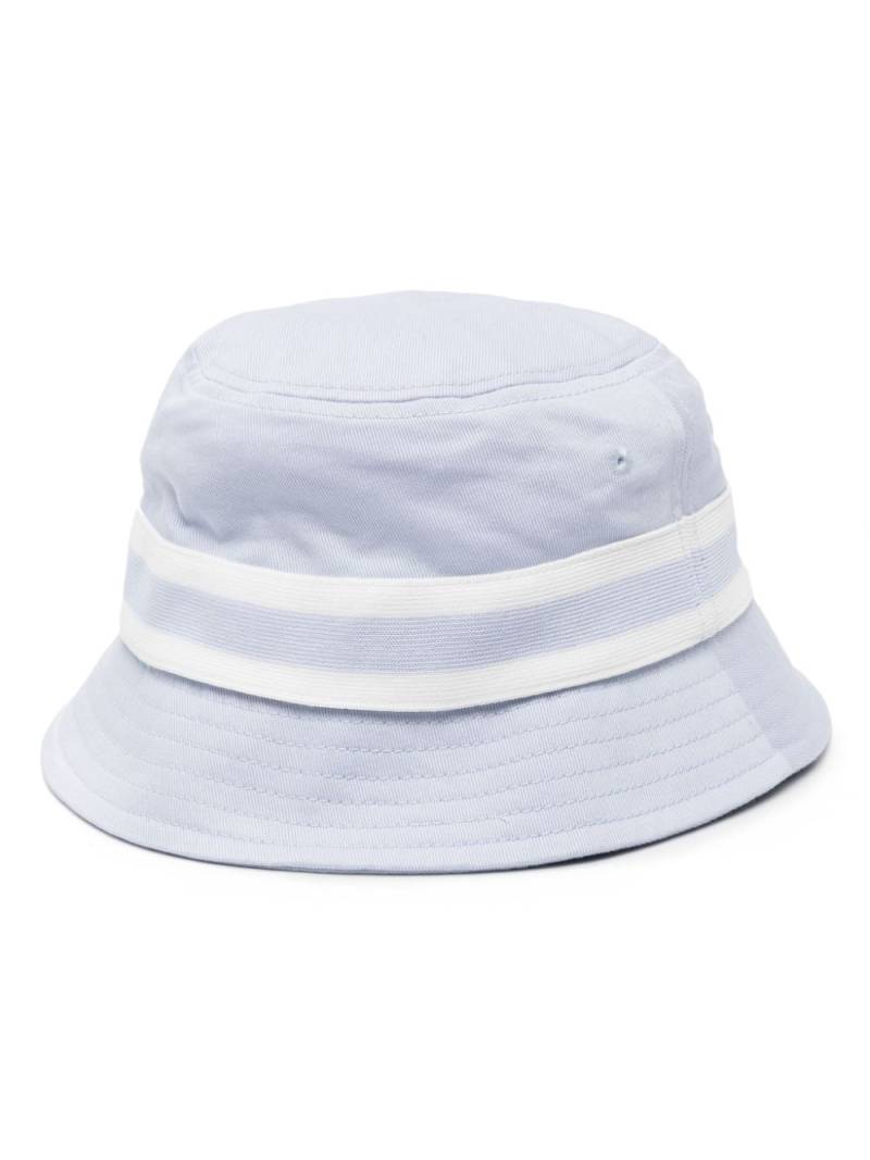 Lacoste stripe-detail cotton bucket hat - Blue von Lacoste
