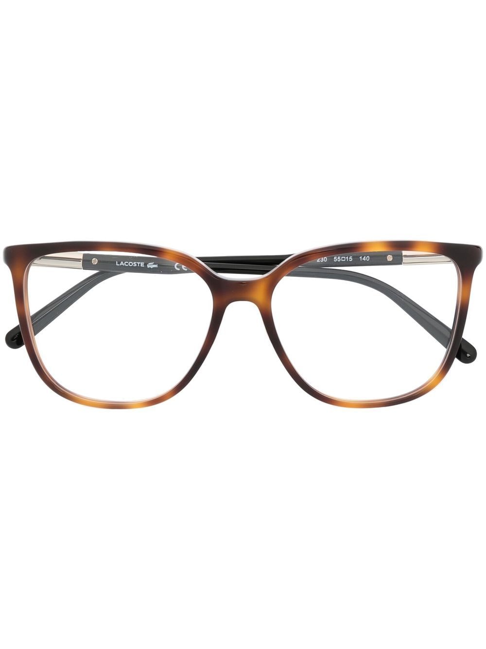 Lacoste tortoiseshell square-frame glasses - Brown von Lacoste