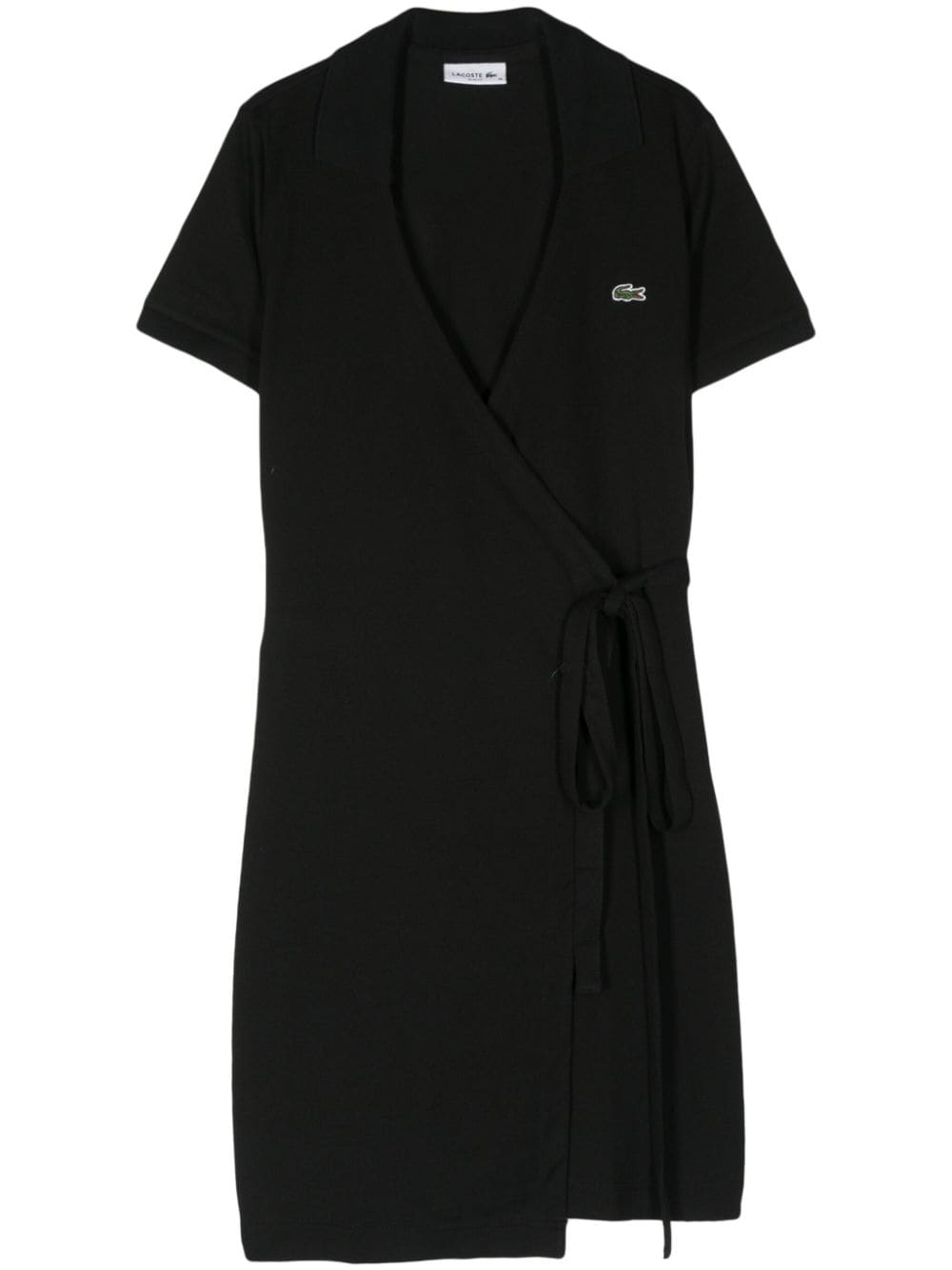 Lacoste wrap polo mini dress - Black von Lacoste