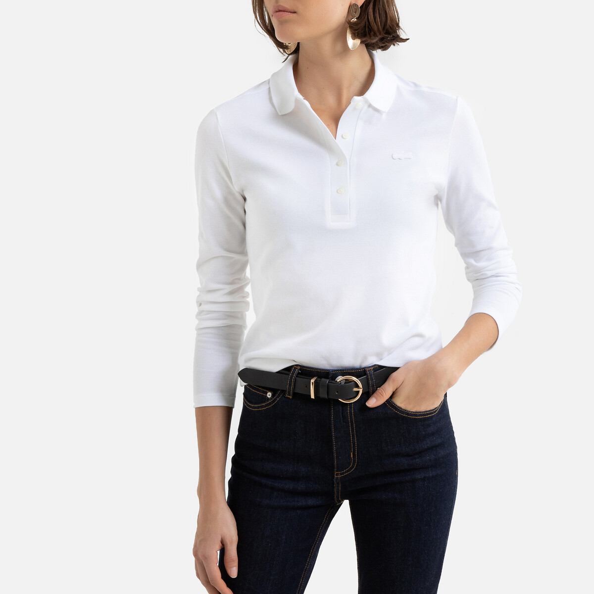 Poloshirt, Slim-Fit, lange Ärmel, Stretch von Lacoste