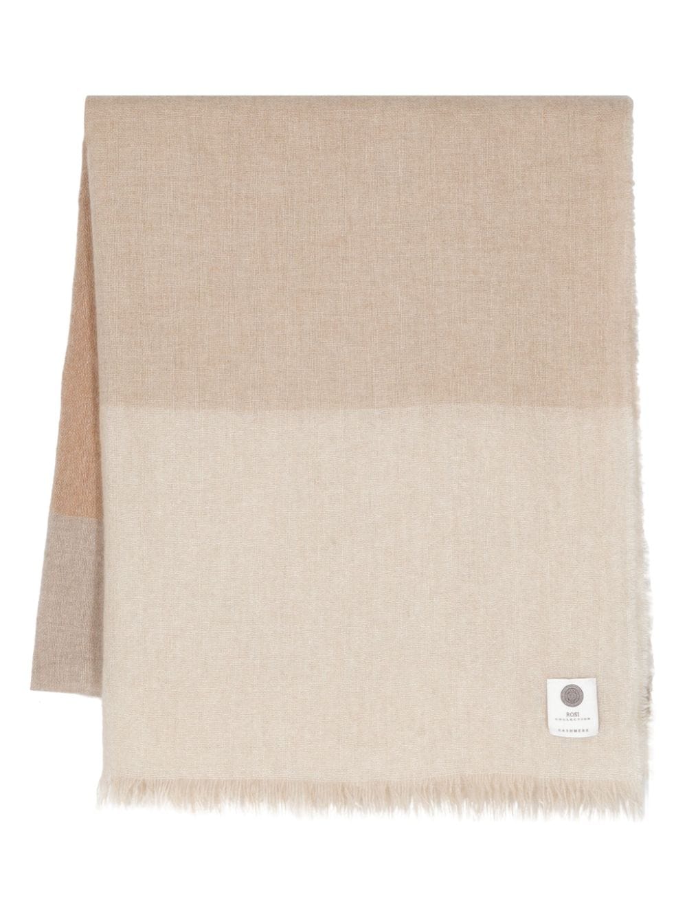Lady Anne colour-block cashmere scarf - Neutrals von Lady Anne
