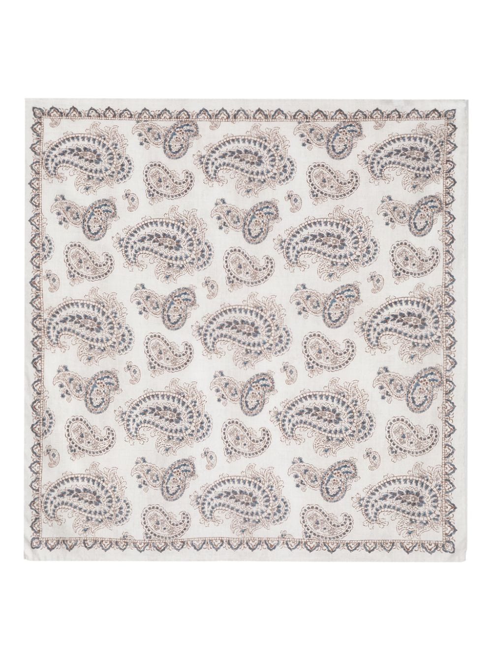 Lady Anne paisley-print handkerchief - White von Lady Anne