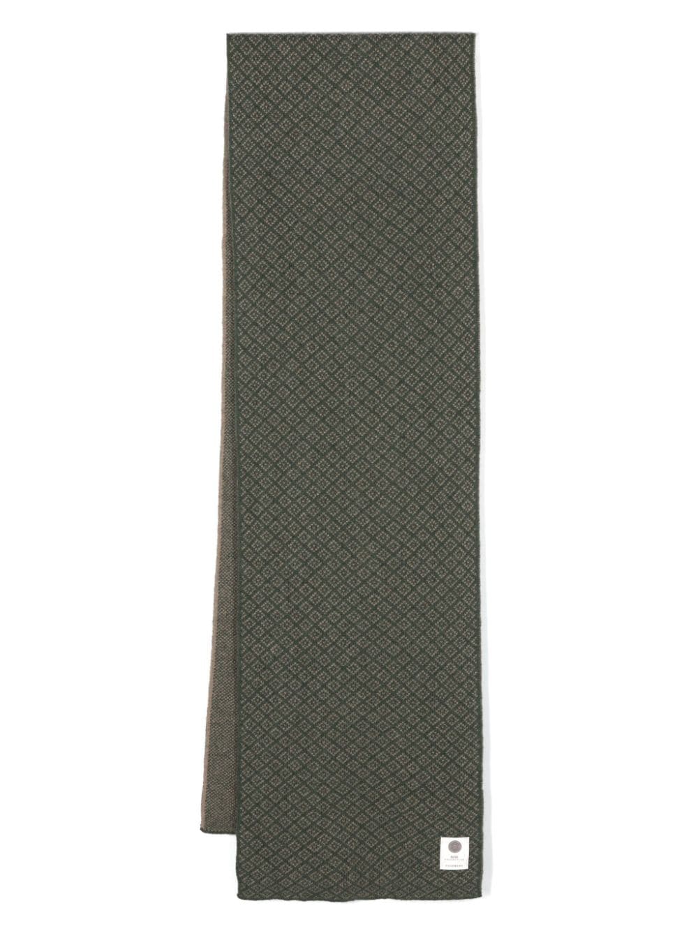 Lady Anne patterned cashmere scarf - Green von Lady Anne