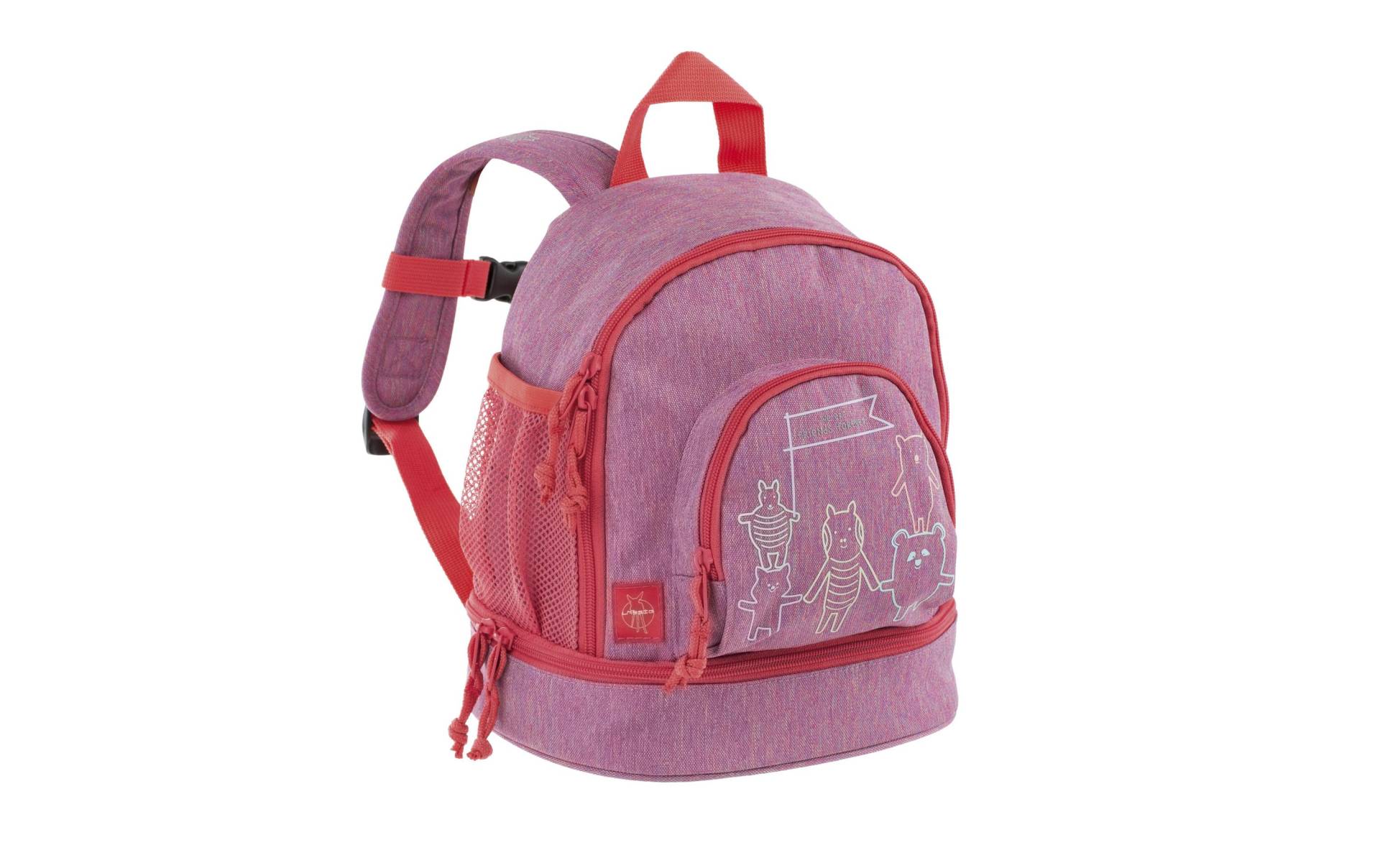 LÄSSIG Kinderrucksack »4Kids Mini Backpack, About Friends Mélange Pink«, Reflektoren von Lässig