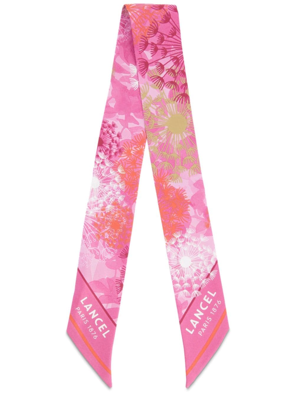 Lancel Fireworks-print silk scarf - Pink von Lancel