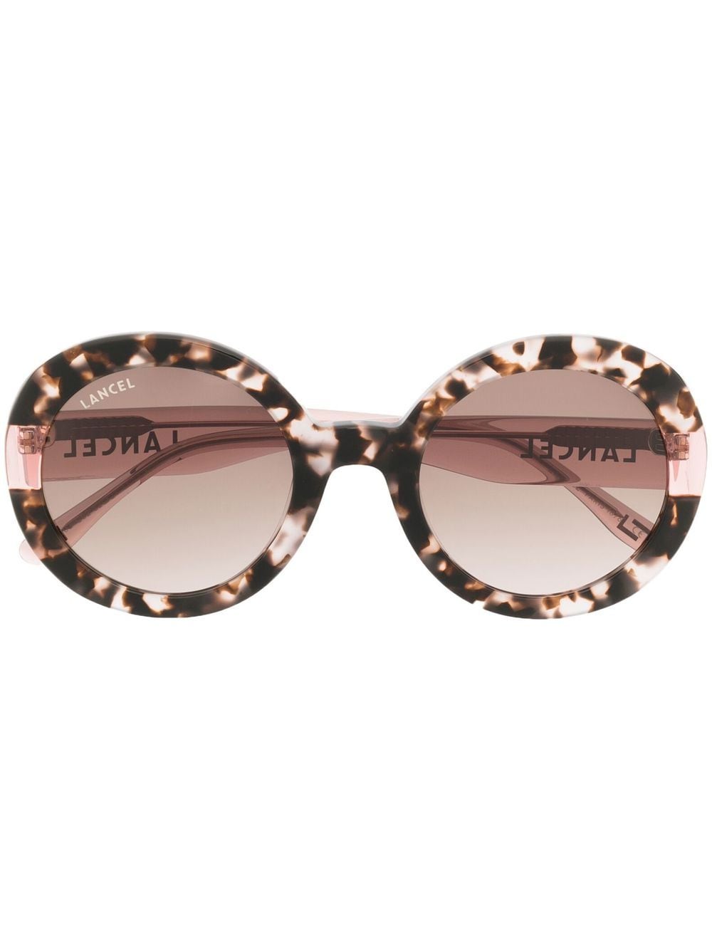 Lancel tortoiseshell-effect round-frame sunglasses - Pink von Lancel