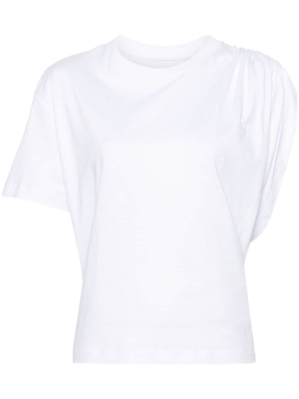 Laneus asymmetric cotton T-shirt - White von Laneus